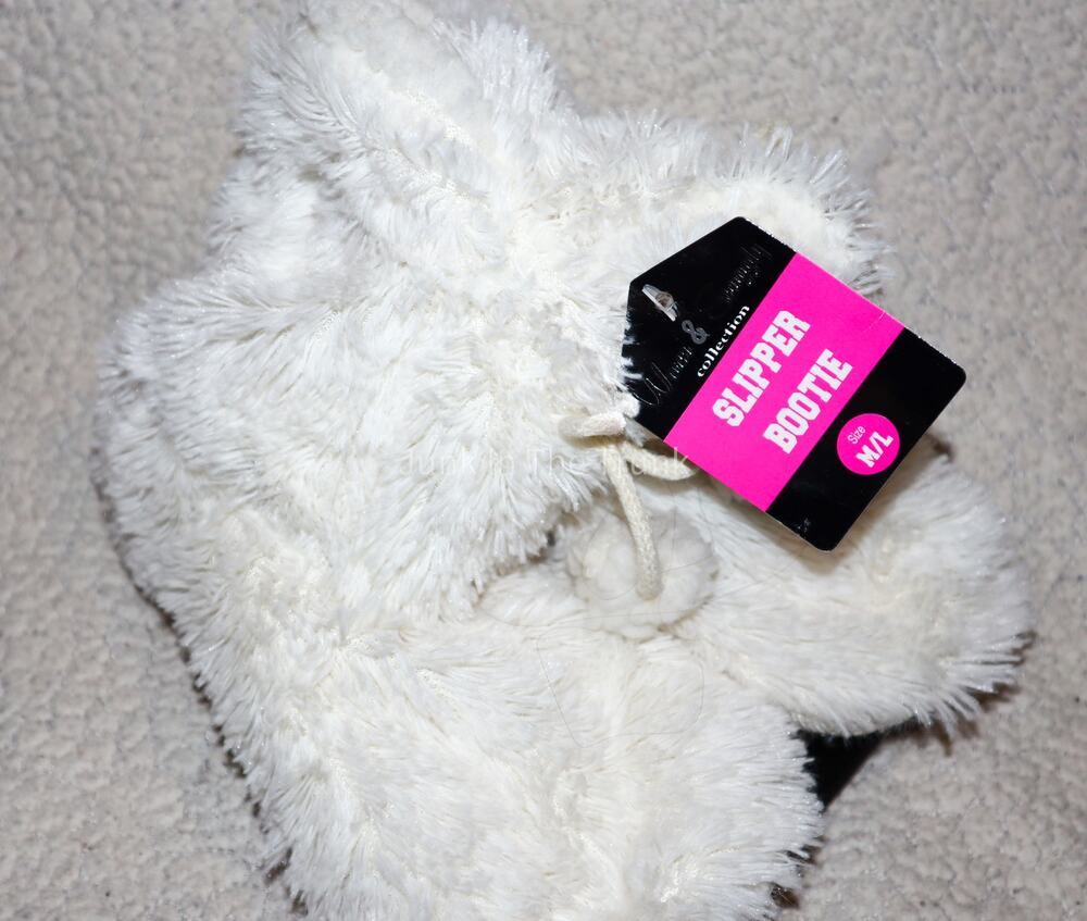 White Slipper Booties M/L